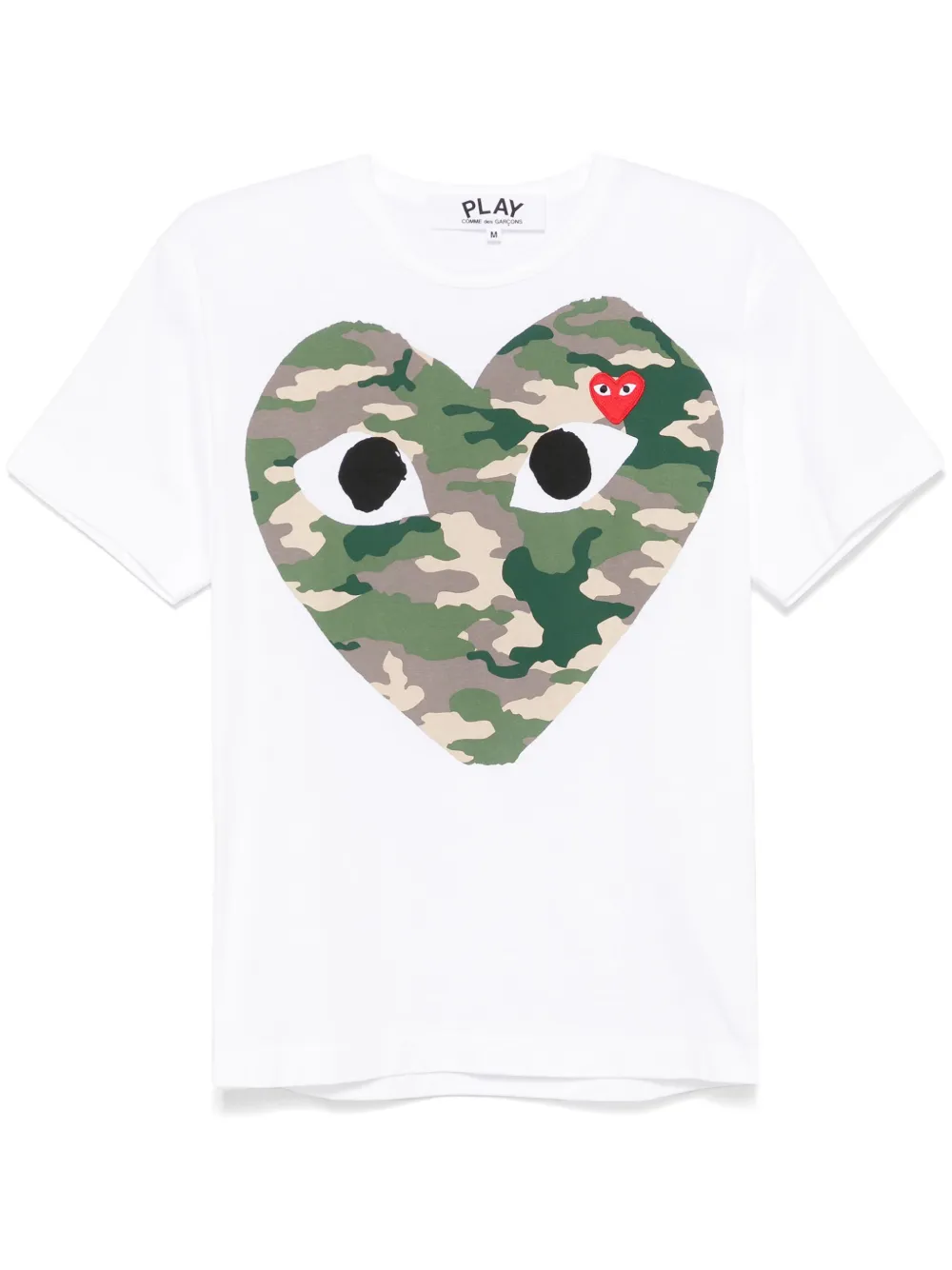 

Футболка с камуфляжным принтом Comme Des Garçons Play, белый