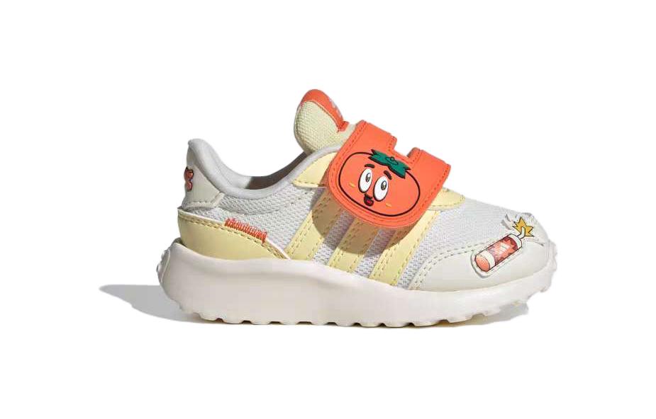 Беговые кроссовки Adidas Neo 70S PEMS LOU CNY противоскользящие низкие для малышей желто-белые — фото 2