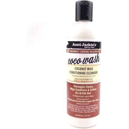 

Coco Wash Очищающее очищающее средство с кокосовым молоком, 355 мл, Aunt Jackie'S