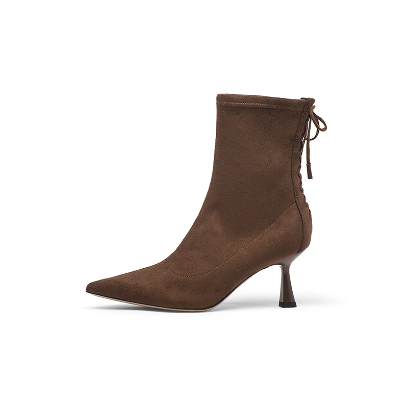 Coup De Foudre Женские ботильоны на каблуке 7 см шоколадно-коричневые, цвет Chocolate Brown