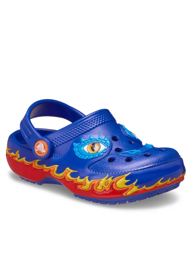 Crocs Детские классические сабо Мюли IAM Dragon Lights, модель 212510, синие — фото 2