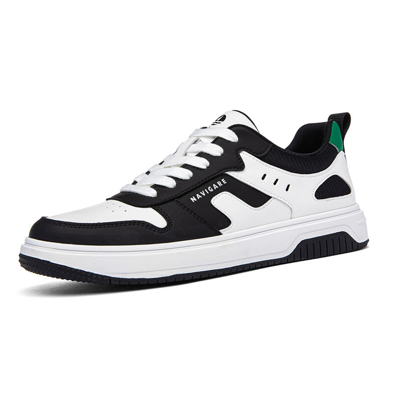 Кроссовки NAVIGARE Skateboarding Shoes Men Low-top, черный/белый — фото 2