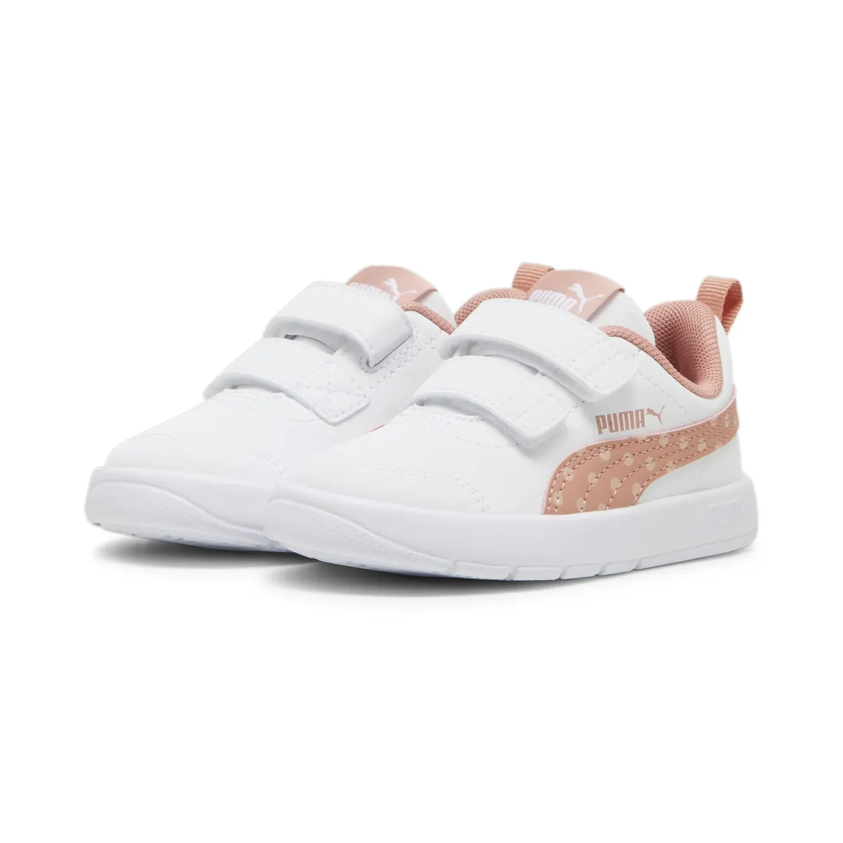 

Кроссовки PUMA "COURTFLEX V3 DOTTY V INF", для малышей, цвет Puma White-Deeva Peach