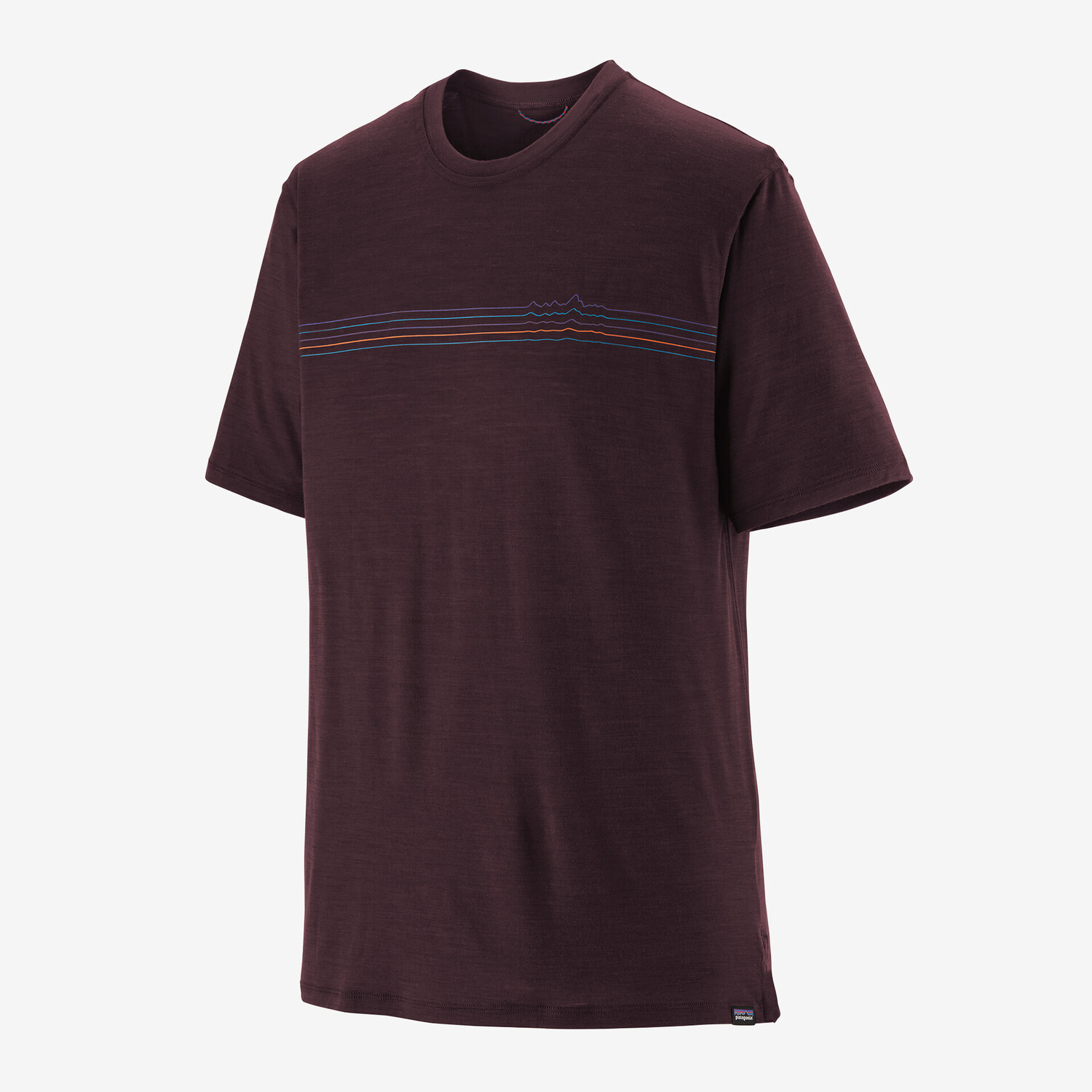 

Мужская рубашка Capilene Cool Merino с рисунком Patagonia, цвет Fitz Roy Fader: Obsidian Plum