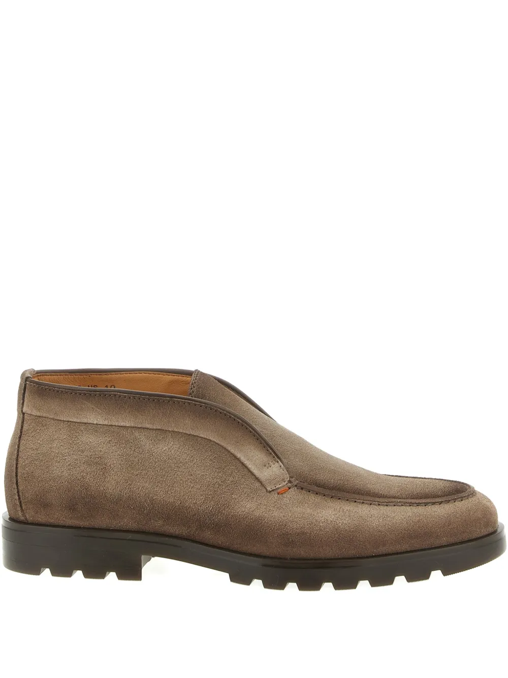 

Кожаные ботинки без застежки Santoni, коричневый
