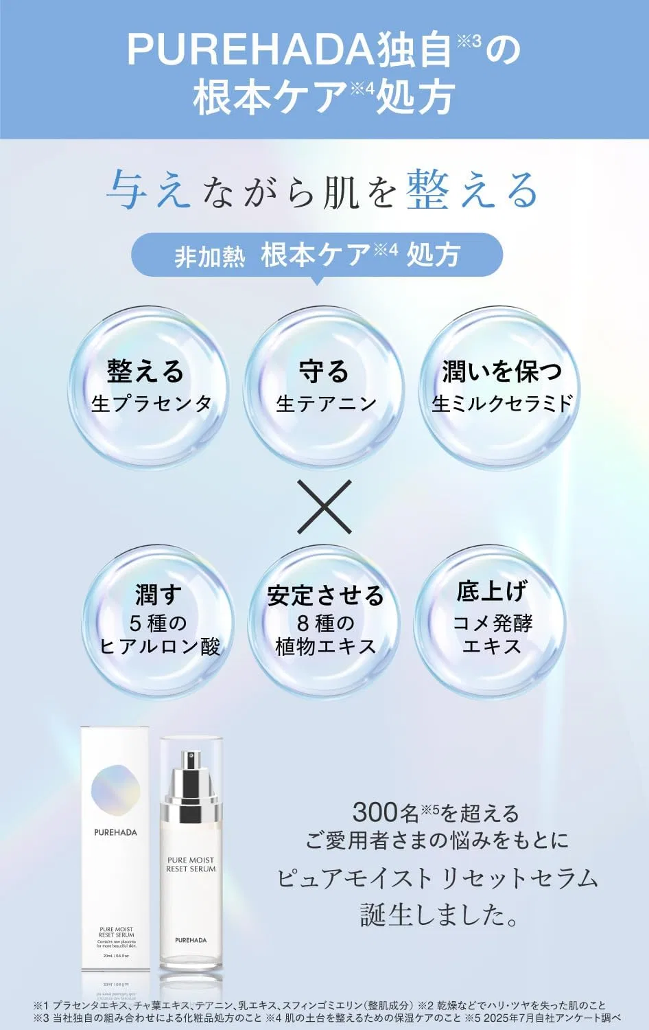 Сыворотка Pure Hada — Для лица Moist Reset Serum с плацентой и гиалуроновой кислотой, 20 мл — фото 4