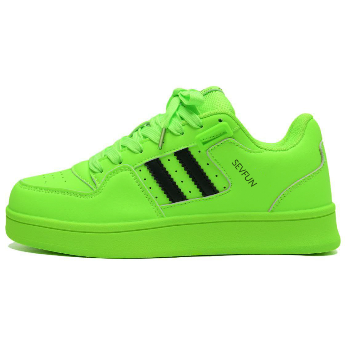 

7 SEVFUN Износостойкие низкие скейтерские кроссовки унисекс неоново-зеленые, цвет Neon Green