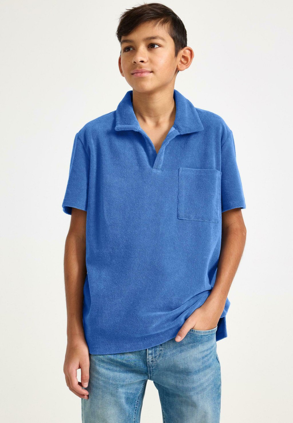 

Поло SHORT-SLEEVED Lindex, синий