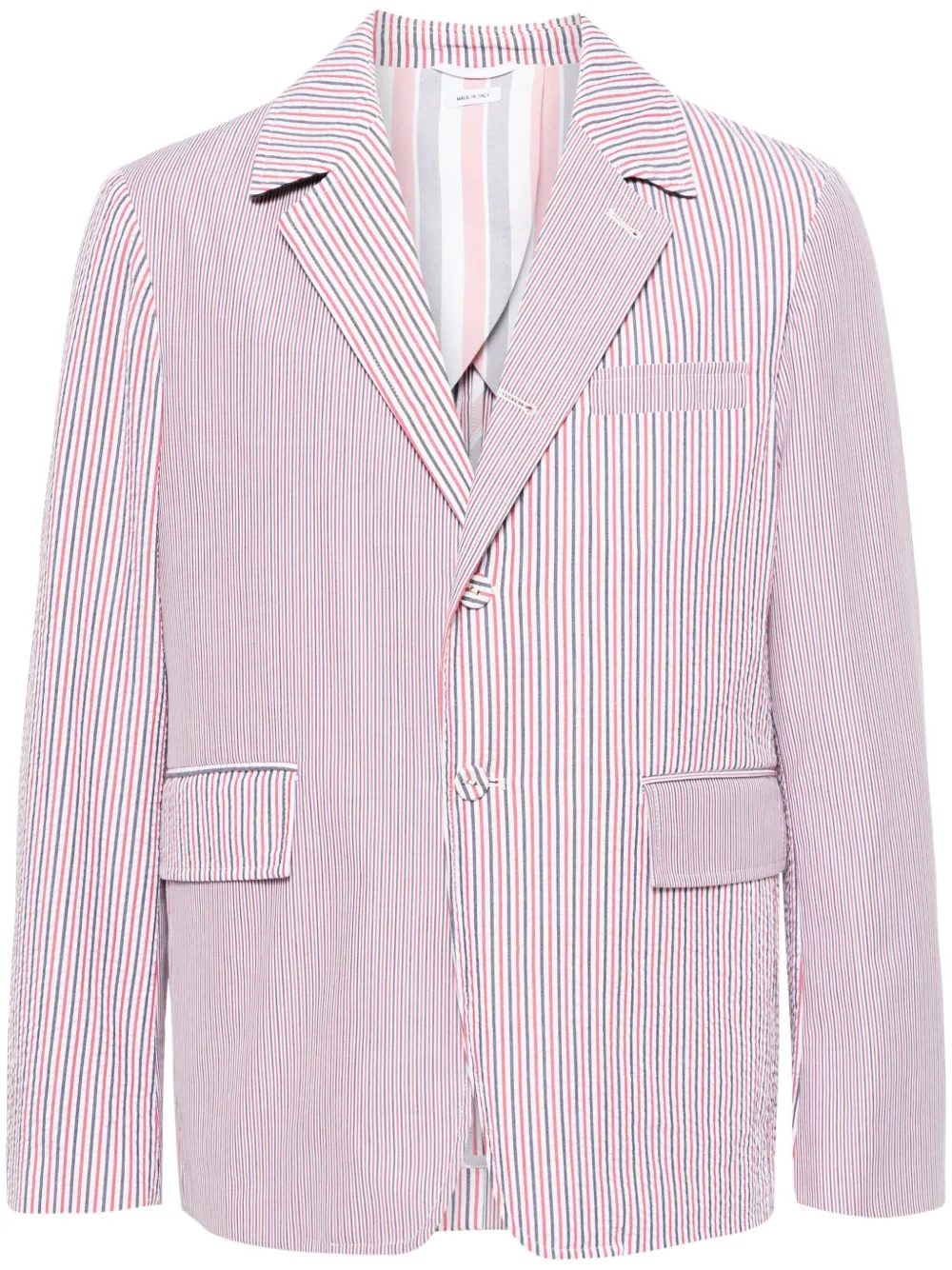 

Однобортный пиджак в полоску THOM BROWNE, красный
