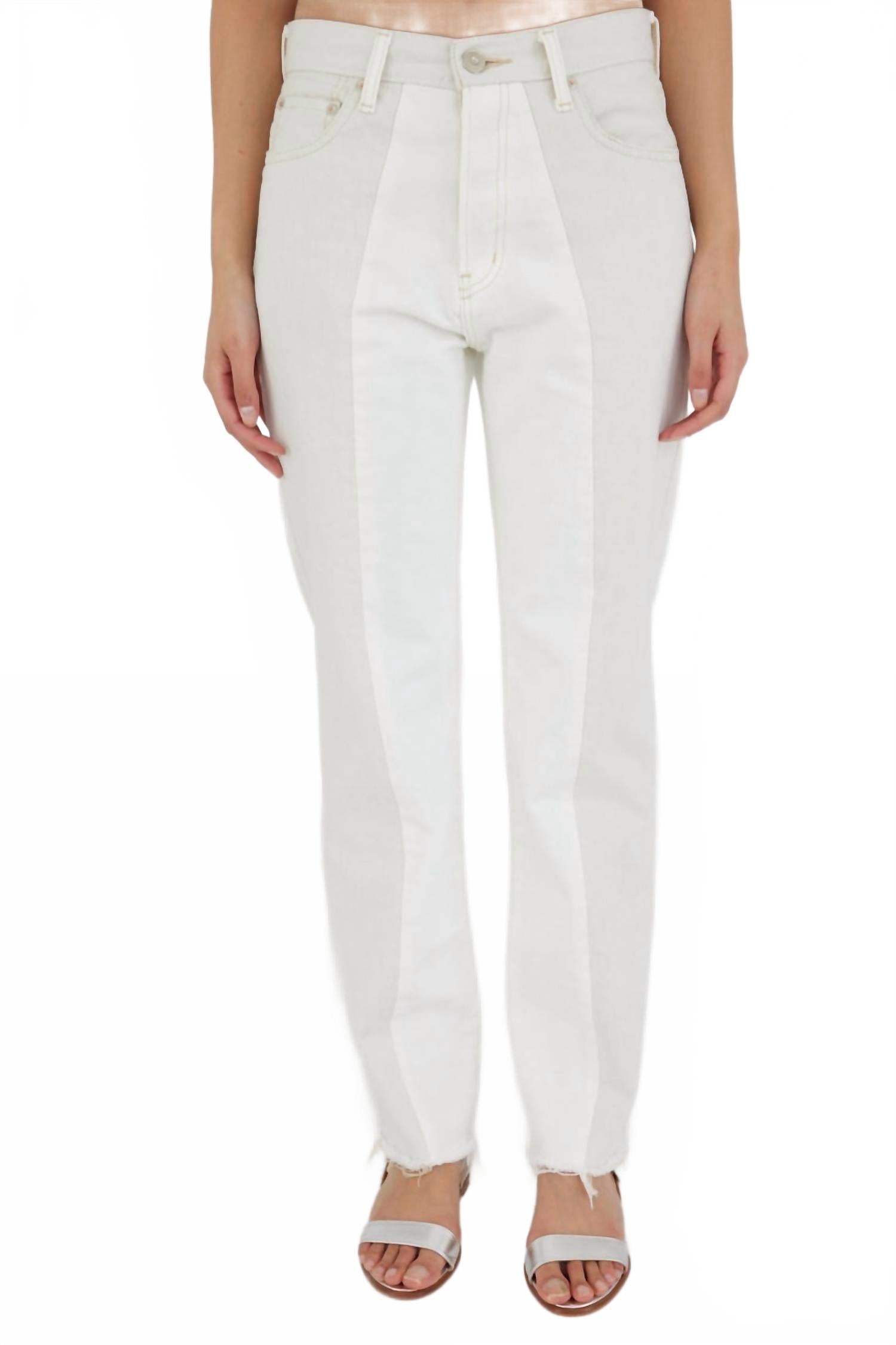 

Рейнтрек прямые джинсы в белом Moussy