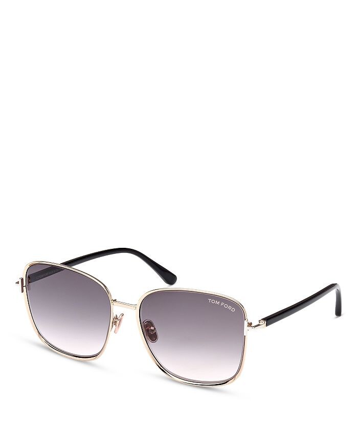 

Солнцезащитные очки Tom Ford Fern Square, 57 мм, золотой