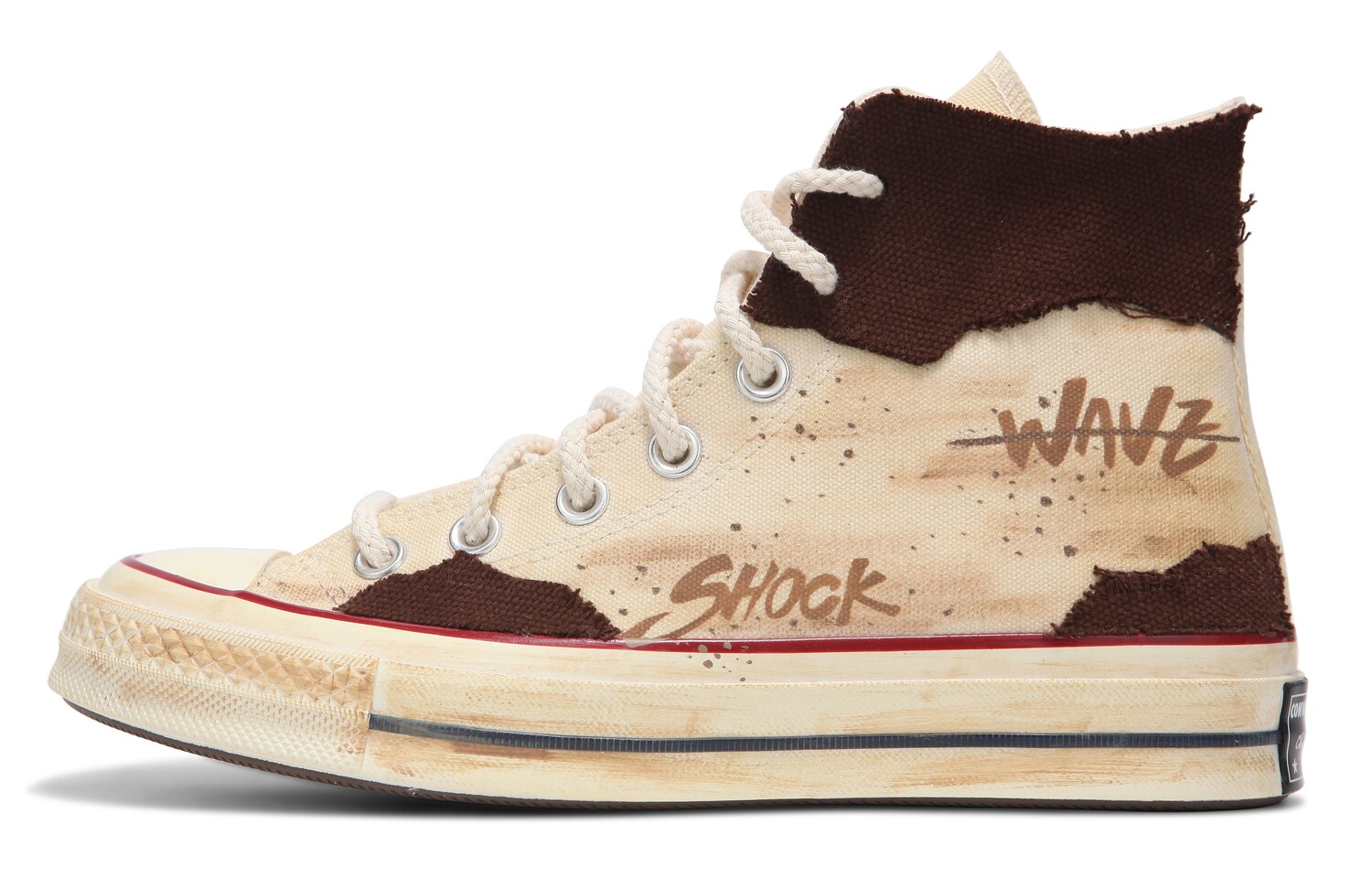 

1970-е годы. Кеды унисекс с высоким берцем бежевого/коричневого цвета. Converse