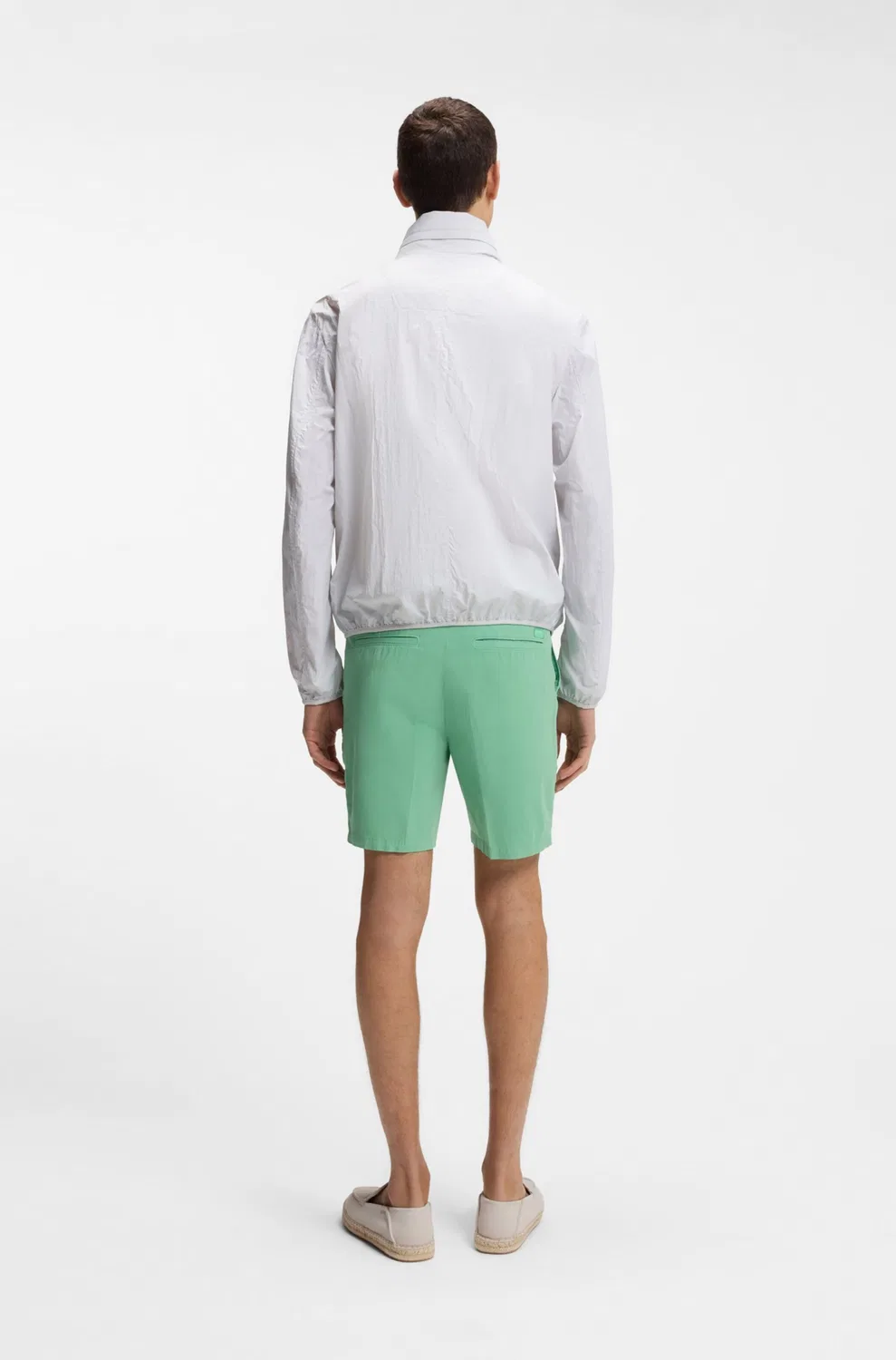 Шорты-чиносы Boss Slim fit H-Kane1 светло-зеленого цвета — фото 4