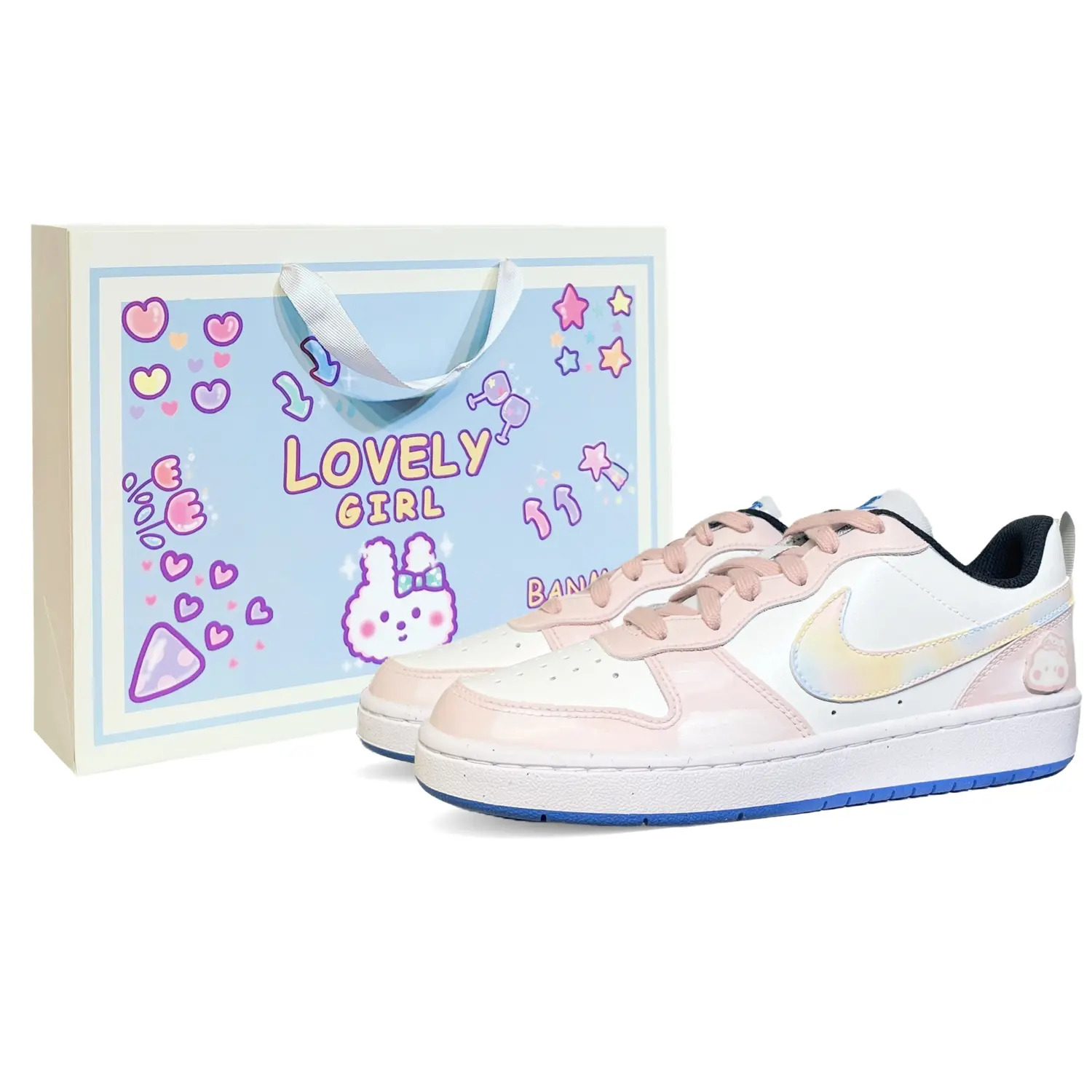 

Детские кроссовки для скейтбординга Court Borough Low 2 Low Top для подростков Nike, розовый