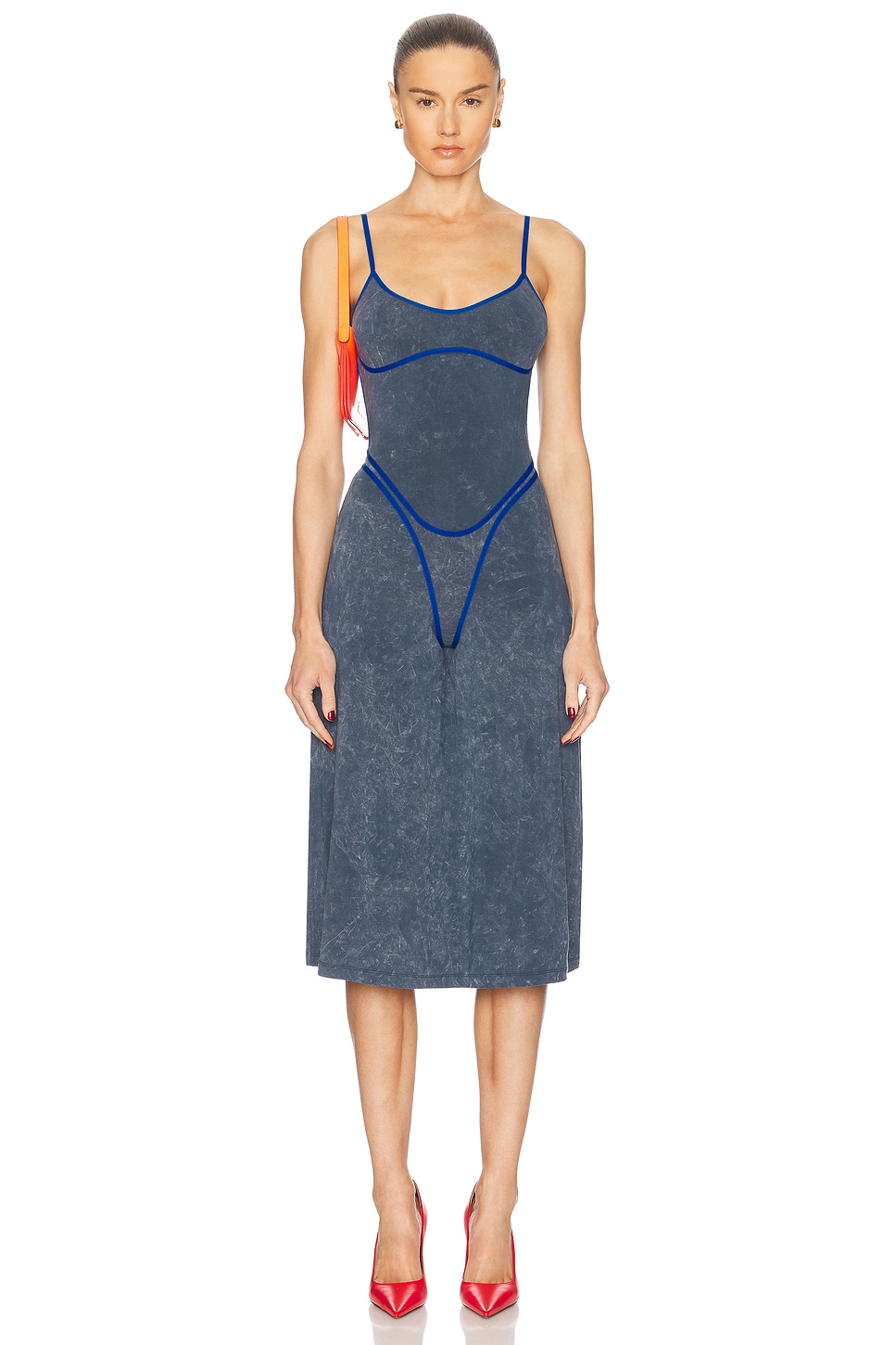 

Безрукавное платье миди Diesel, Blue