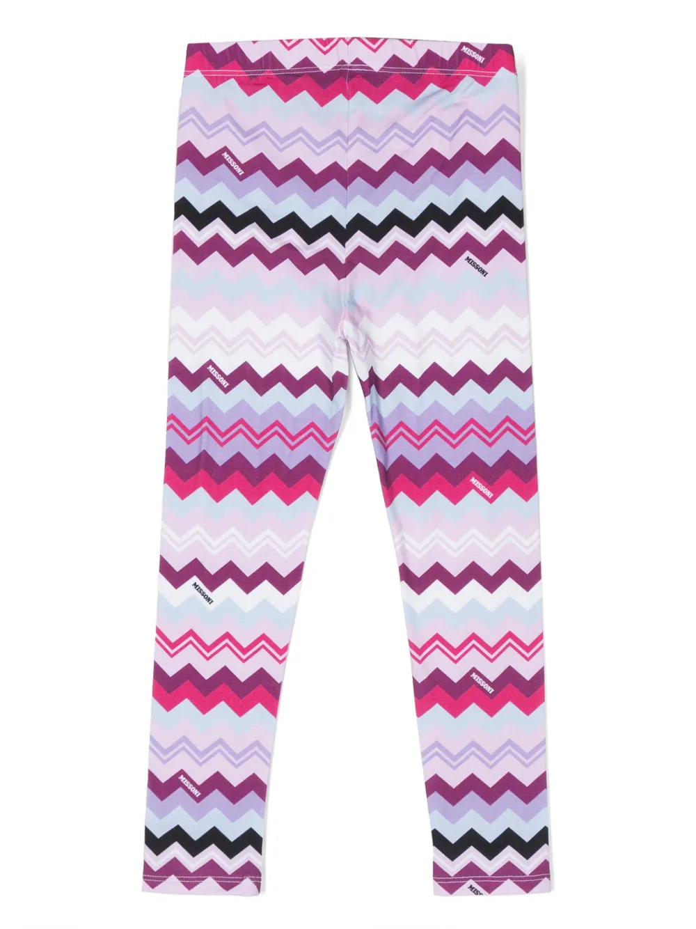Леггинсы из джерси с принтом зигзаг Missoni Kids, розовый — фото 2
