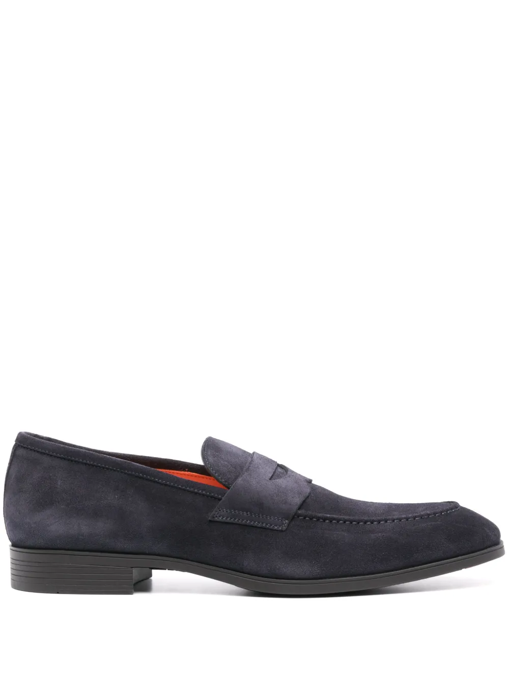 

Замшевые пенни-лоферы Santoni, синий
