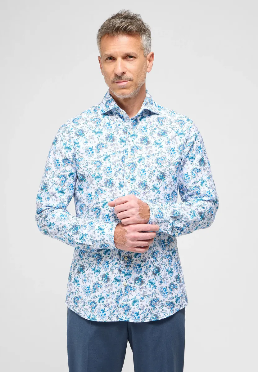 

Рубашка Eterna с длинными рукавами "SLIM FIT", синий