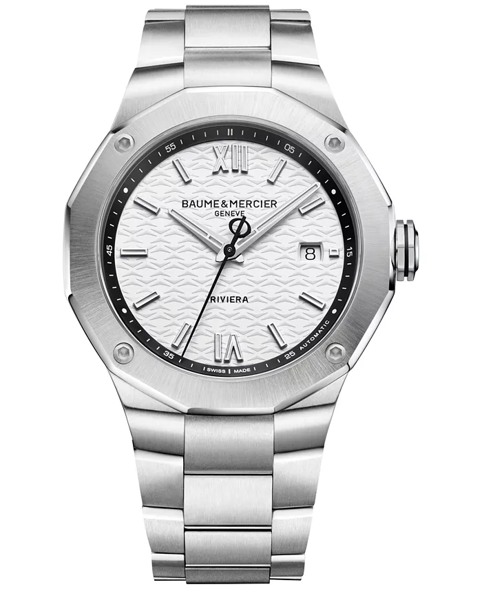 

Мужские автоматические швейцарские часы Riviera на стальном браслете 42 мм Baume & Mercier