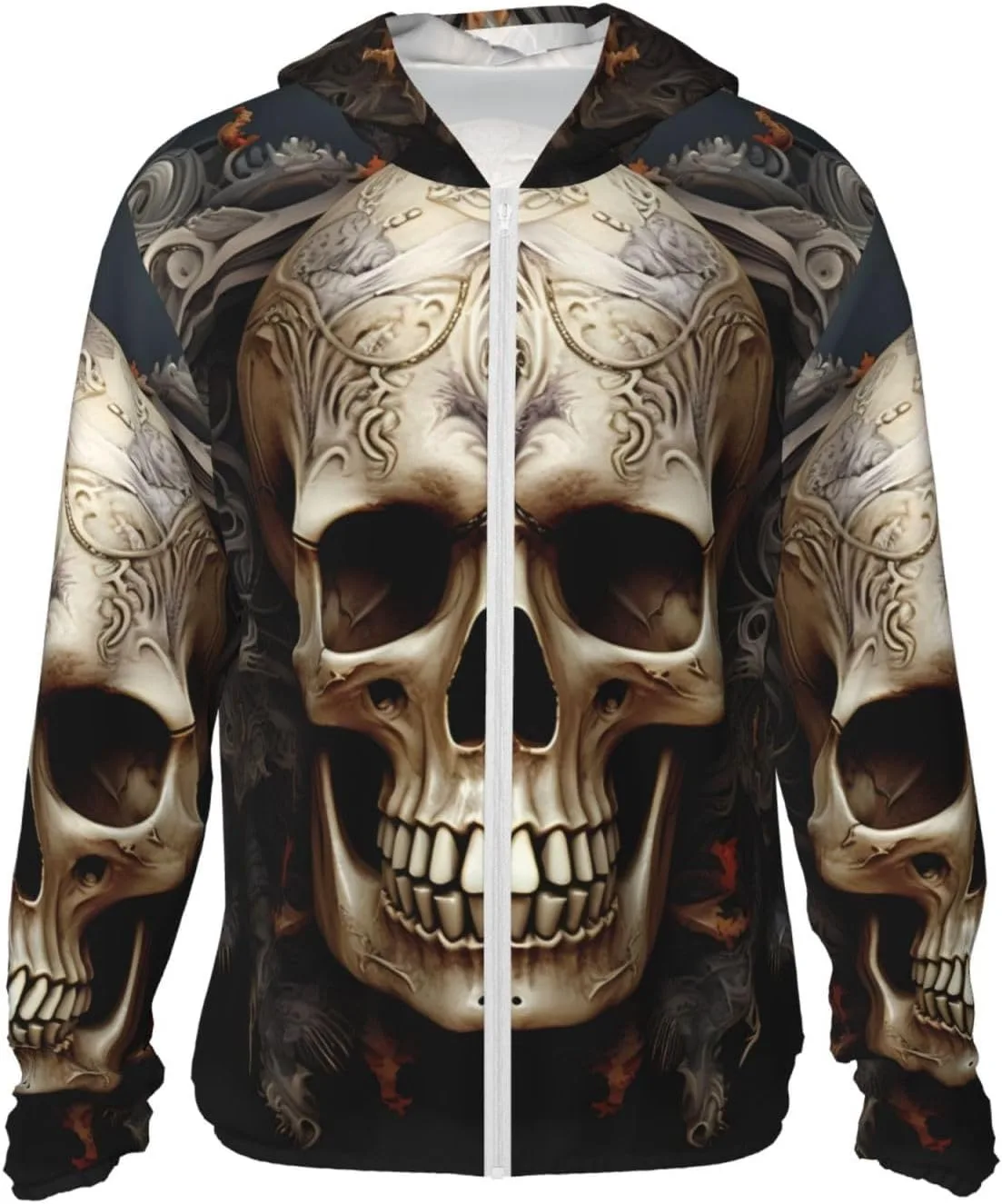 

UPF 50+ худи для защиты от солнца с черепами, быстросохнущее HCBPWVQA