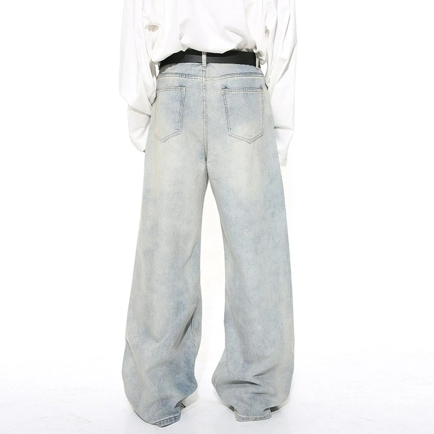 Джинсы широкие Y2K Vintage Denim Pants, Light Blue5 — фото 4