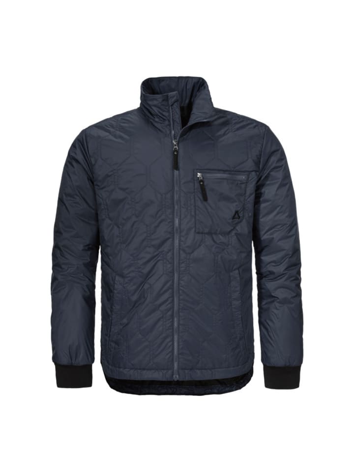 

Schöffel Пуховая/термокуртка "Ins Jacket Style Malkay MNS" темно-синего цвета, модель блейзер