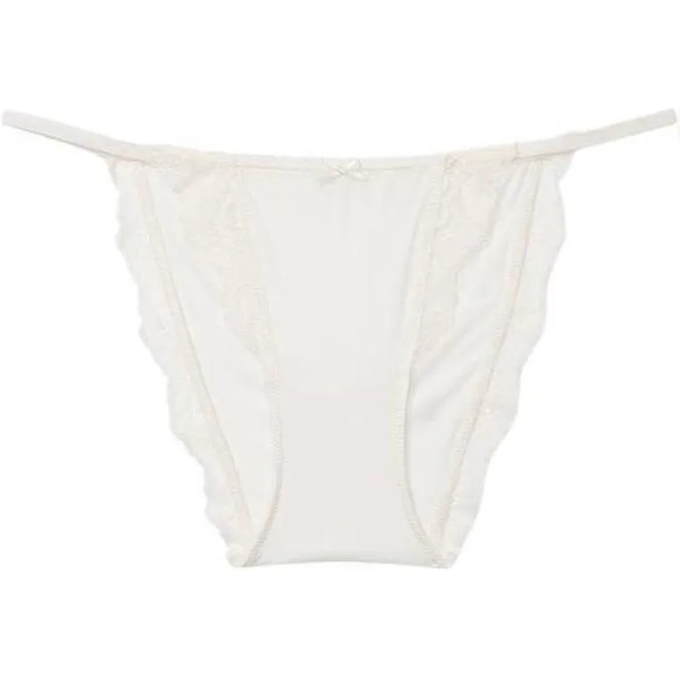 Victoria's Secret Pink Dream Angels женское стринги с цветочным кружевом и низкой посадкой, 1 шт, цвет coconut white