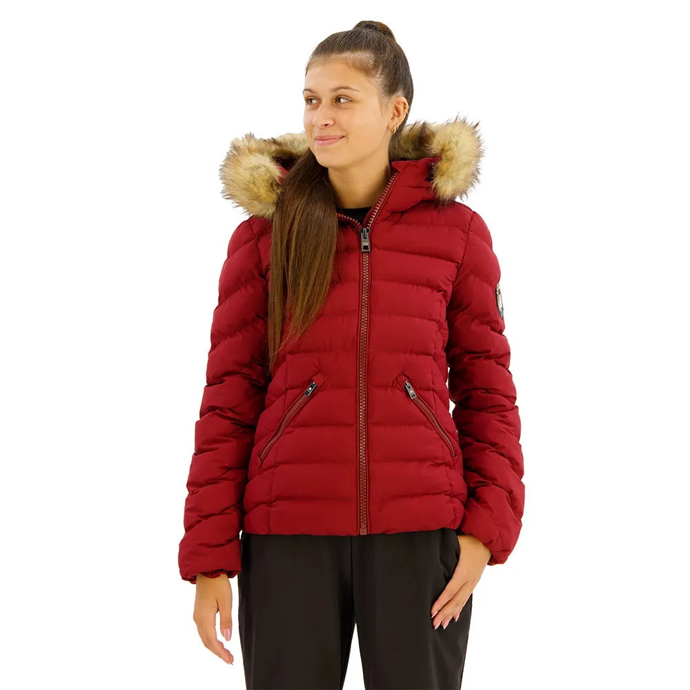 

Куртка Superdry Fuji Faux Fur Padded, красный