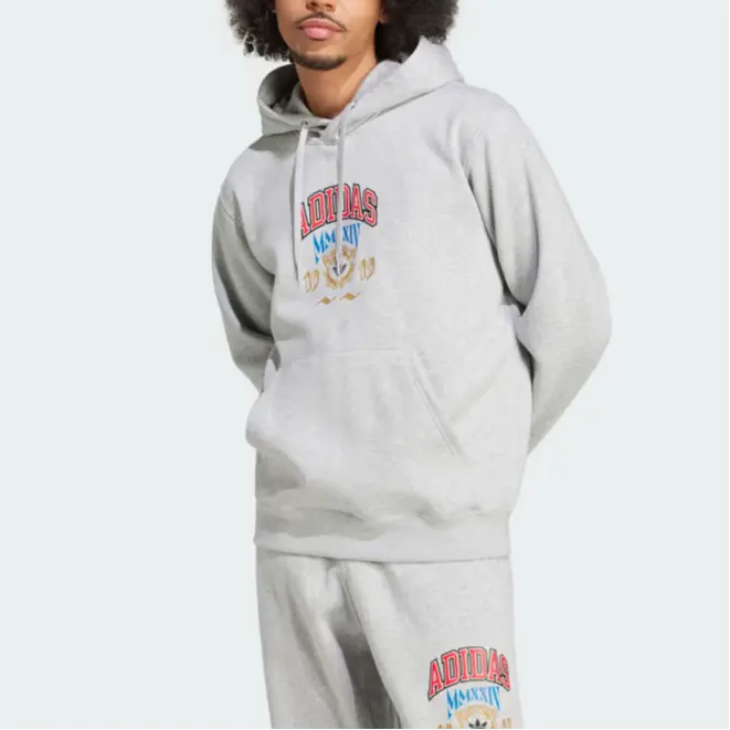 Толстовка мужская средне-серая Adidas Originals, серый — фото 3