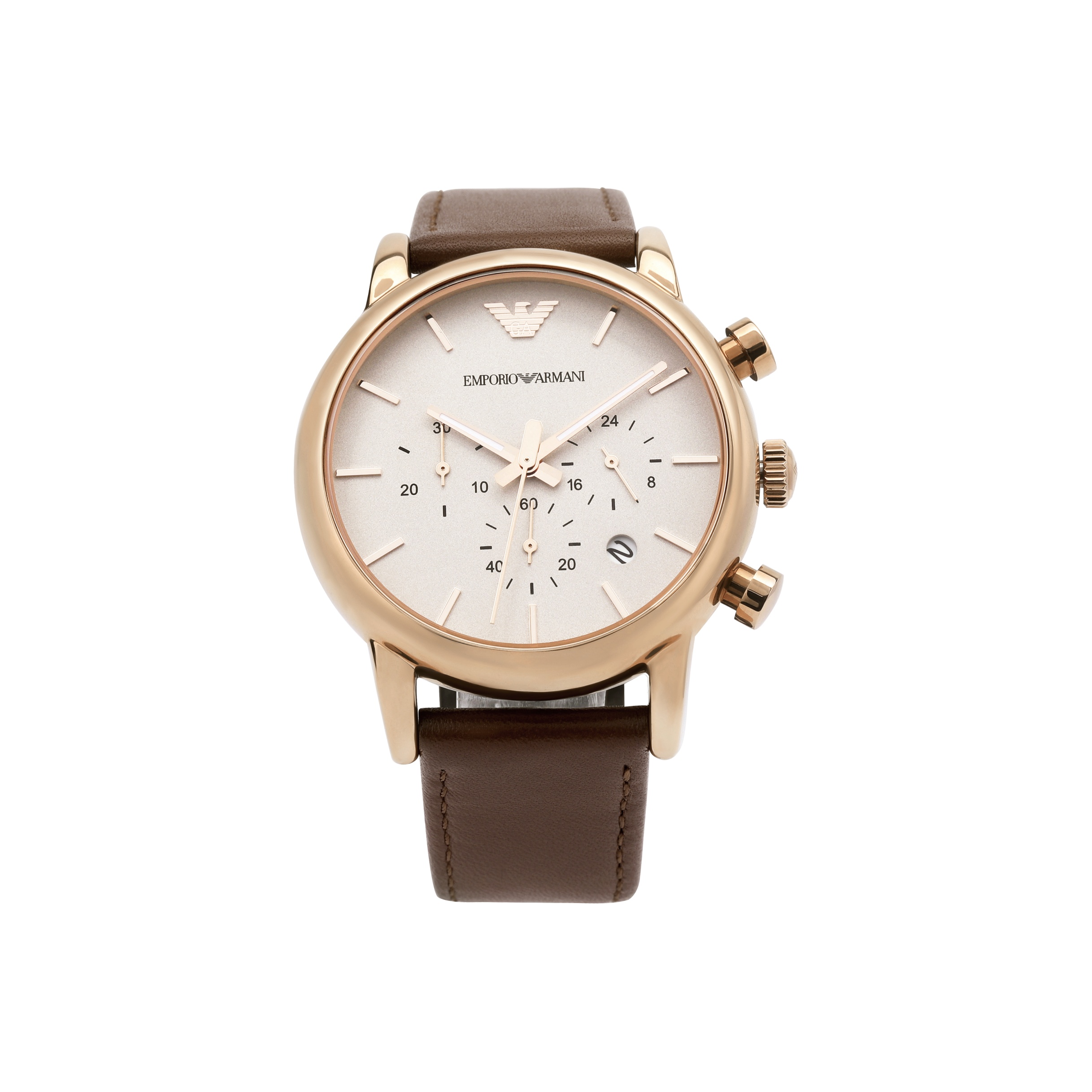 

EMPORIO ARMANI Часы Wrist Watch Quartz Movement Leather Strap White Dial Men's Watch