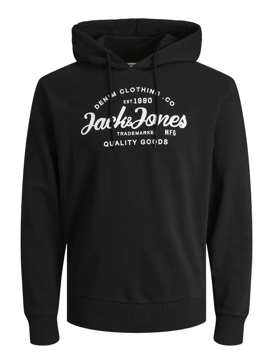 

Толстовка Jack & Jones PlusSize с капюшоном "JJFOREST SWEAT HOOD PLS", черный