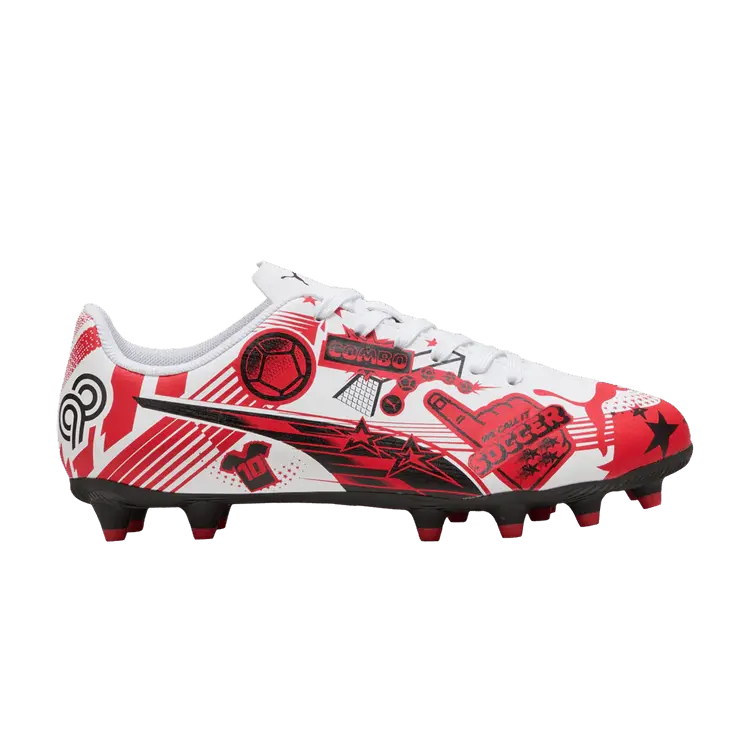 

Кроссовки Puma Christian Pulisic x Ultra Legacy FG/AG Big Kid, Allover Print - White Red Black