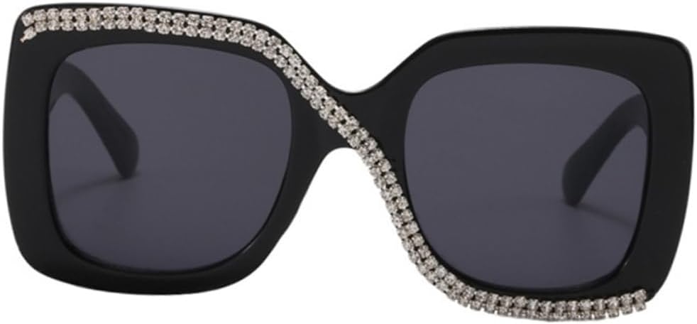 

Солнцезащитные очки в стиле ретро квадратной оправы для женщин, идеально подходящие для путешествий, вечеринок и активного отдыха на природе EXHUMKY, Black square sunglasses for women -Size:15