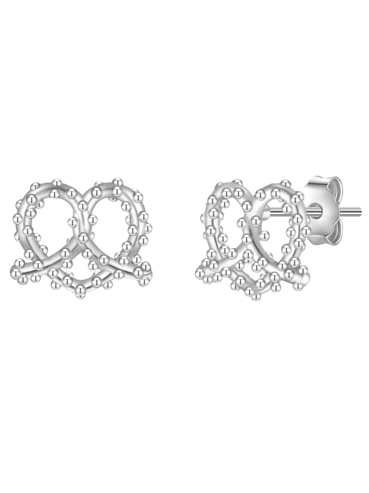 

Glanzstücke München Серьги в форме сердца и кренделя из стерлингового серебра