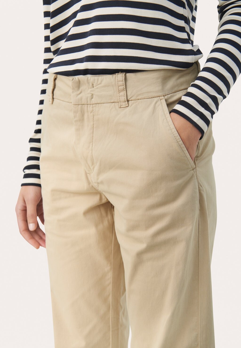 

Брюки парусиновые Part Two, белый перец