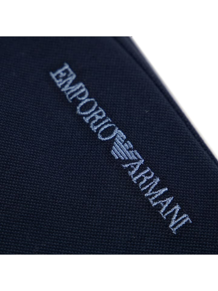 Emporio Armani Брюки для дома темно-синего цвета — фото 3