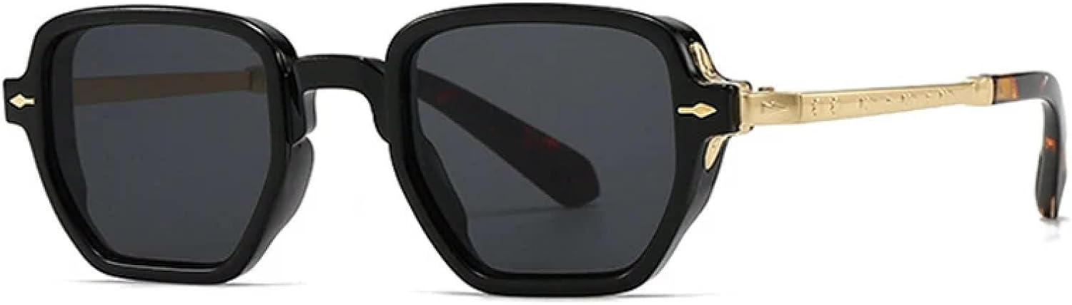 

Солнцезащитные очки в стиле ретро с заклепками для женщин, роскошные модные очки с градиентным затемнением, солнцезащитные очки UV400 для мужчин, трендовые UATXTAU, Black Leopard Grey