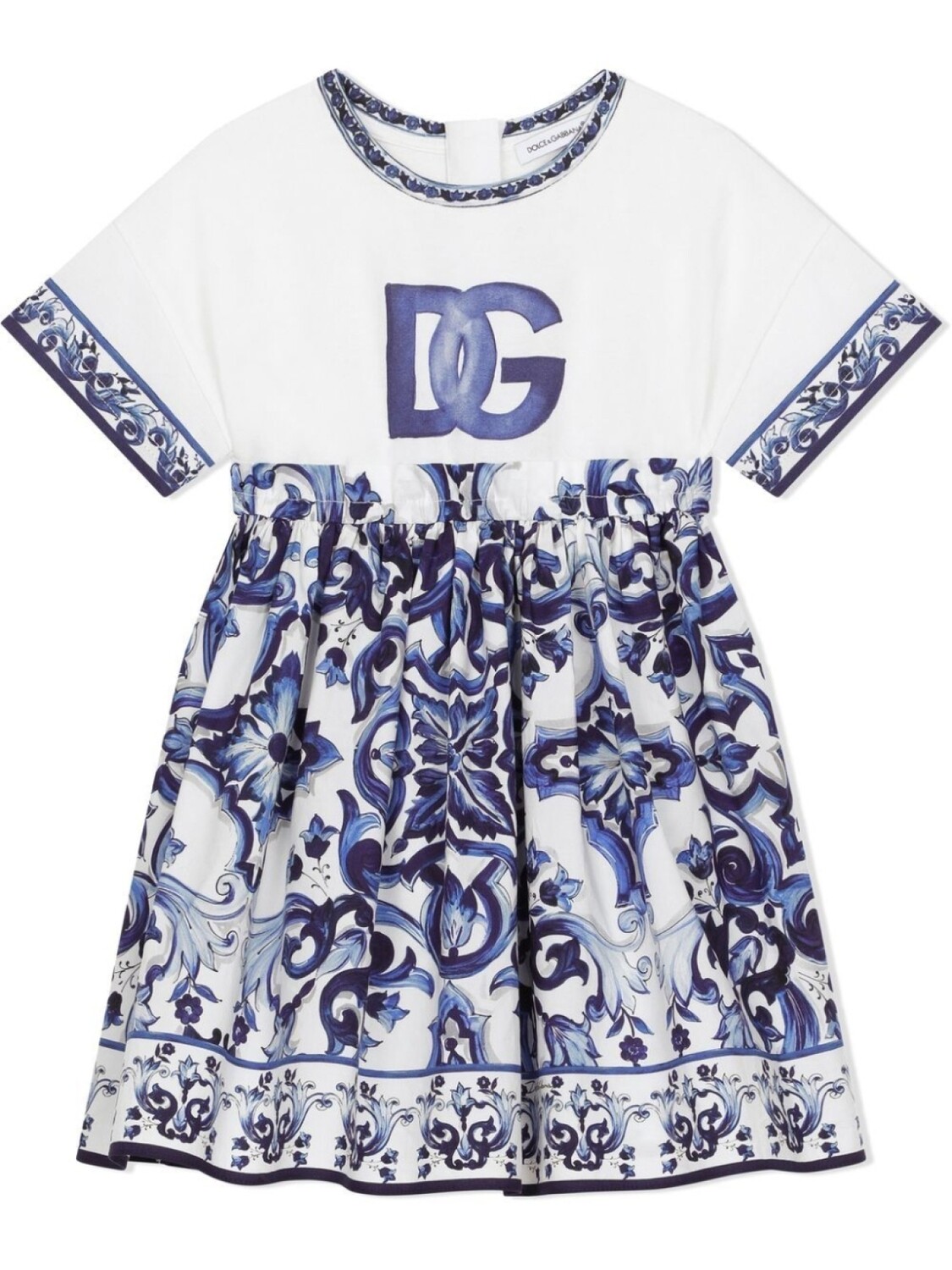 

Dolce & Gabbana платье с принтом Majolica, синий