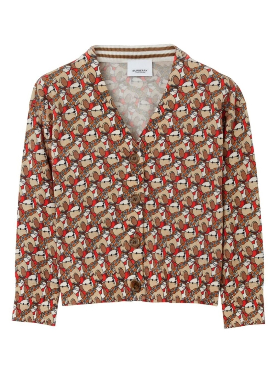 

Куртка с принтом Thomas Bear Burberry Kids, коричневый