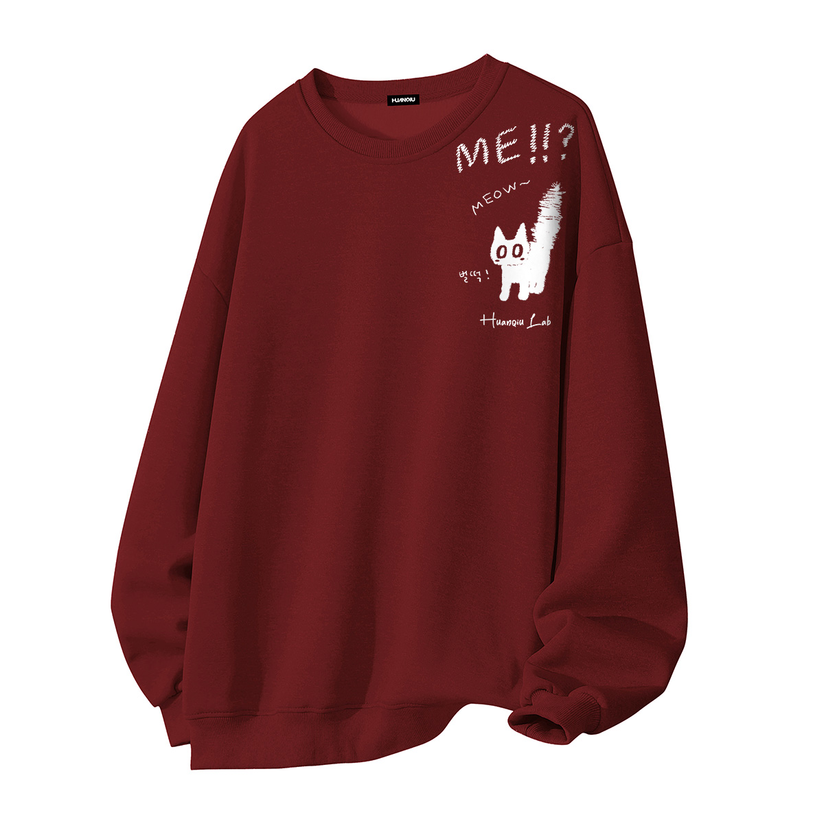 

Свитшот Unisex Crew Neck Moderate Heavyweight HUANQIU, burgundy