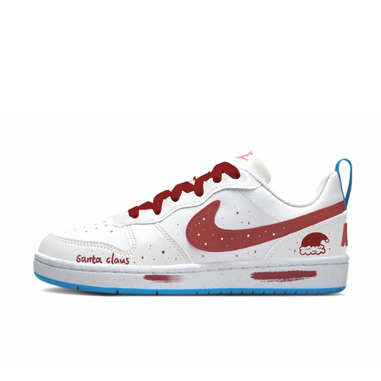 

Nike Court Borough Red Velvet Star Trail Synthetic Leather Slip Resistant Abrasion Resistant Low top