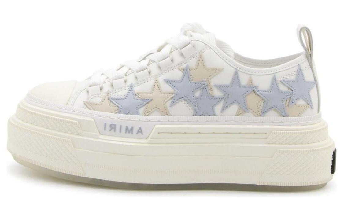 

Кроссовки Amiri Platform Stars Court Leather Sneakers, белый / синий