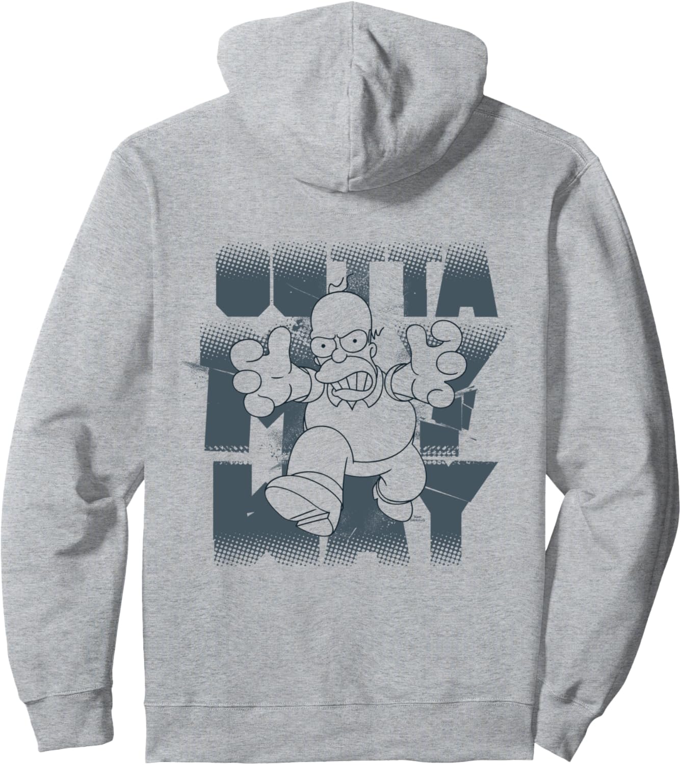

Американская толстовка «Симпсоны» с надписью «Гомер по-моему» (The Simpsons Homer My Way 01 Hoodie), серый