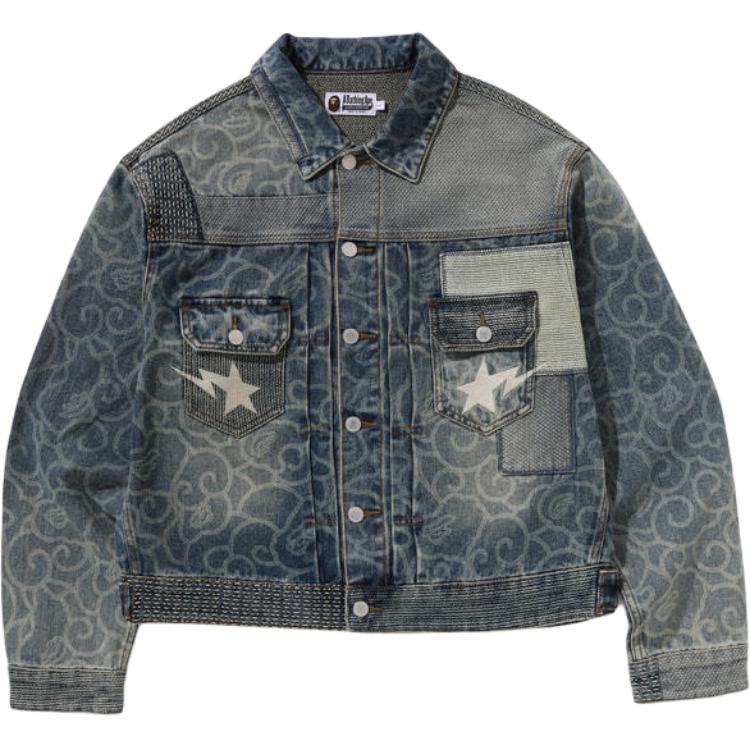 

A BATHING APE Куртка джинсовая мужская, Marine Blue/NYX