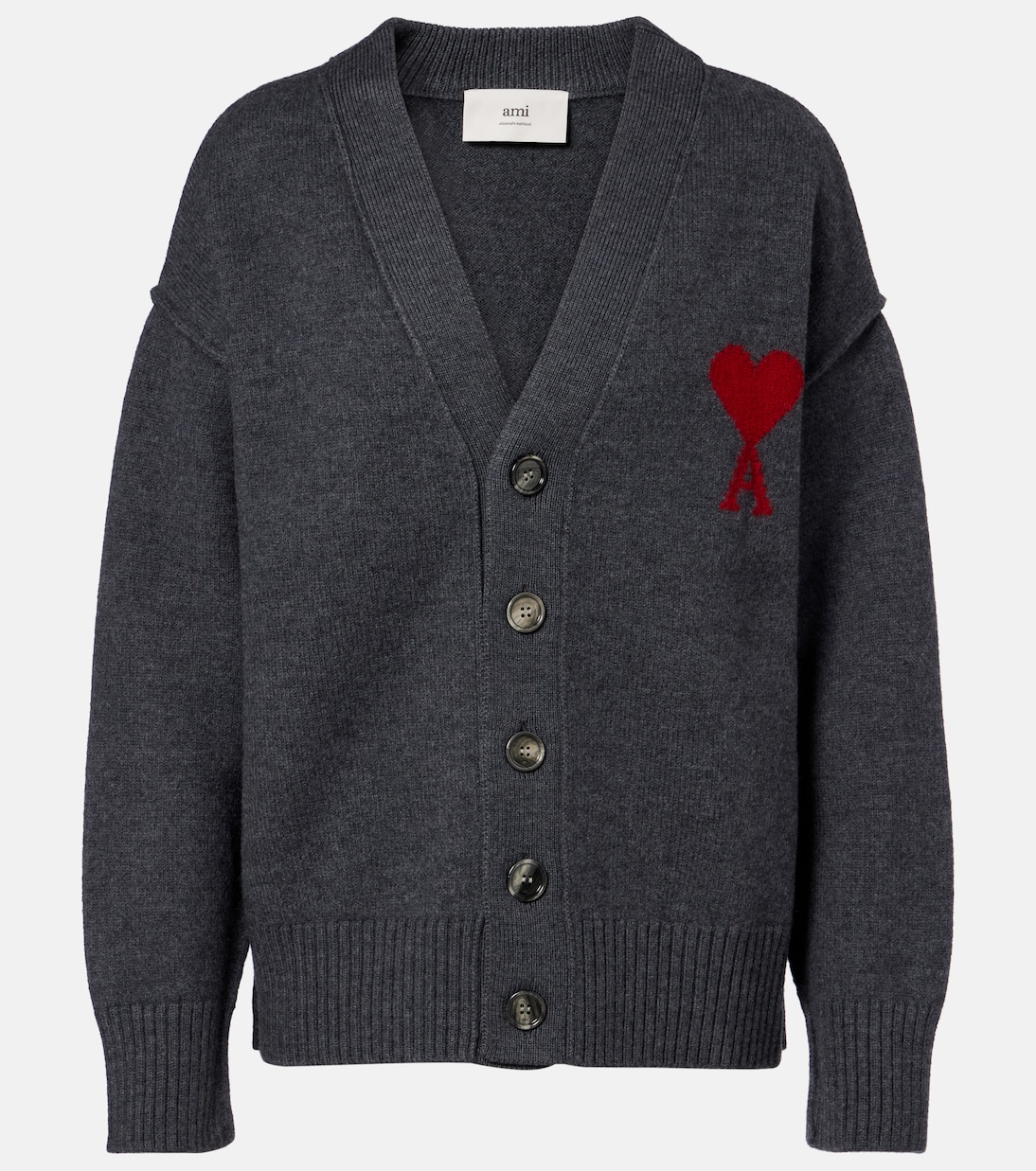 

Кардиган Ami de Cœur из натуральной шерсти Ami Paris, Gris Chine Rouge