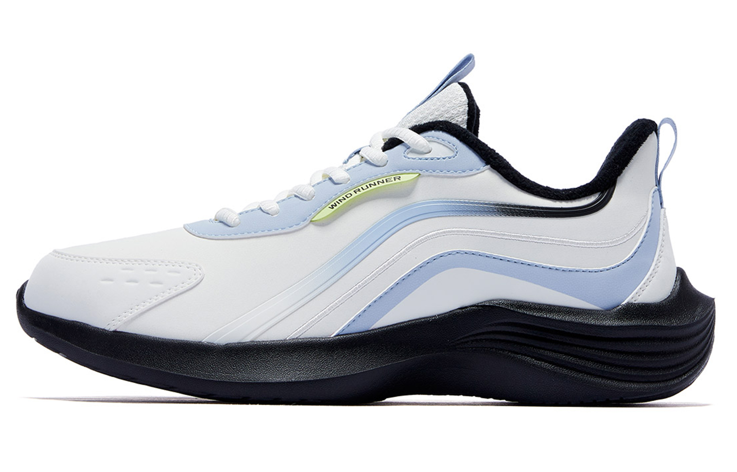 

QIAODAN Низкие кроссовки с амортизацией и противоскользящим верхом, мужские, светло-синие