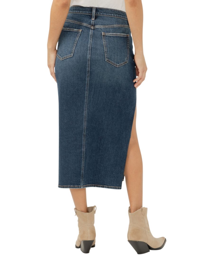 Женская джинсовая юбка миди с боковым разрезом Silver Jeans Co, Dolly — фото 3