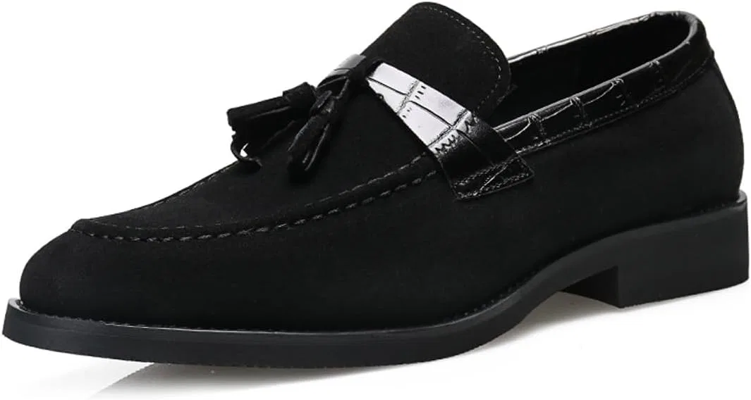 Лоферы с кисточками мужские, Black SJIUTLYUE