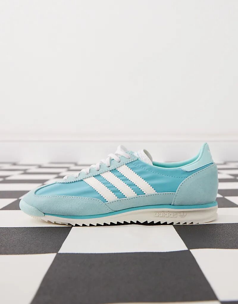 Кроссовки SL 72 OG мятного и белого цветов adidas Originals — фото 2