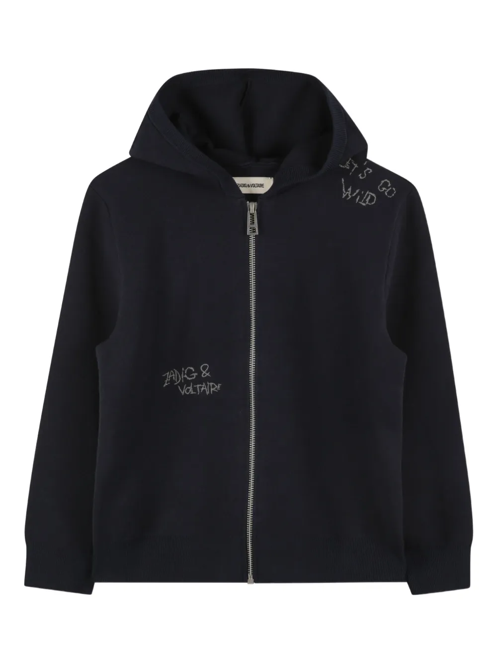 

Худи на молнии Zadig & Voltaire Kids, черный